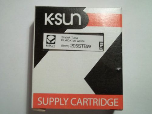 K-sun 208 stbw 1/4  (6.4mm)  black on white shrink tubing for sale