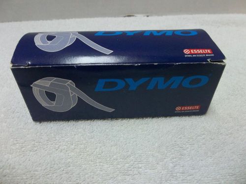 Box of 10 Rolls- Dymo Embossing Tape 3/8&#034; x 12&#039; Glossy Black- 5201-09