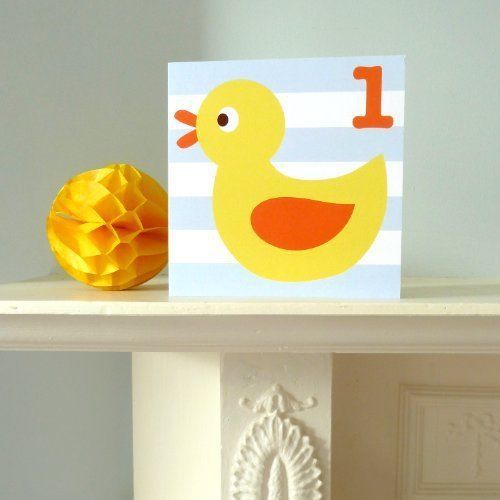 Toby Tiger 125mm x 125mm Duck Designed Card - Multicoloured