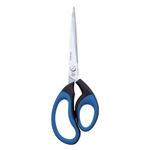 Wedo 98910 Stainless Steel Scissors 10 Inches Black and Blue 25.5 cm Rubber Hand