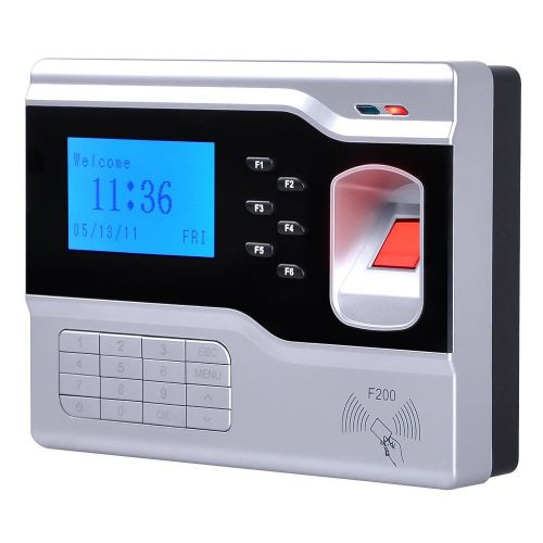 Biometric Fingerprint PIN Card Employee Attendance Time Clock Win7/XP System+USB