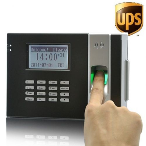 Biometric fingerprint time attendance clock &amp; door system, record via usb tcp/ip for sale