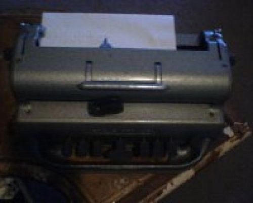 NICE LOOKING PERKINS BRAILLER WITH COVER Typewriter writer brailer braille blind