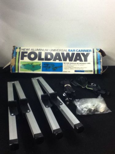 Foldaway aluminum universal bar carrier model 1105 for cars vintage &amp; complete for sale