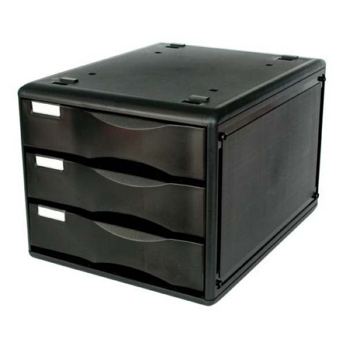 Stationery wholesalers desktop filing 3 drawers black, new on wayfair australia for sale