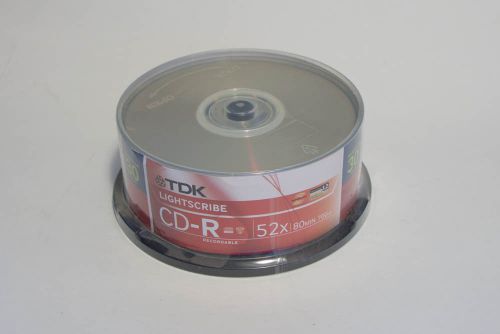 120 tdk light scribe cd-r, 52x, free shipping for sale