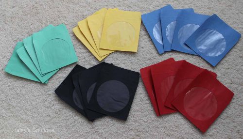 280 CD DVD Paper Sleeve Covers Multi Color Red Blue Green Yellow Black Disc Case