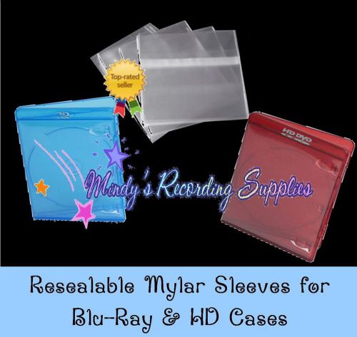 Resealable cello bags for dvd blu-ray &amp; hd box side load 25 pack for sale