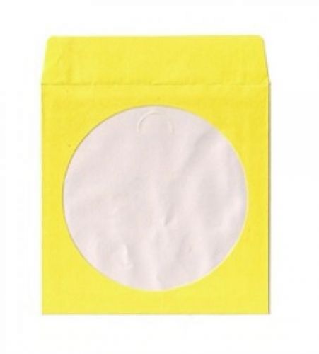 Yellow Color Paper CD Sleeves with Window &amp; Flap
