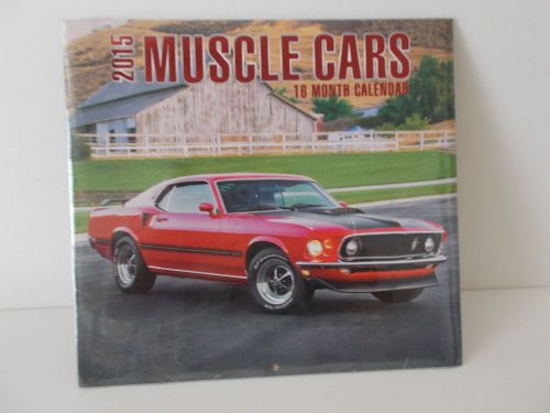 2015 16 Month &#034;Muscle Cars&#034; 11&#034;x 12&#034; Closed Wall Calendar NEW &amp; SEALED