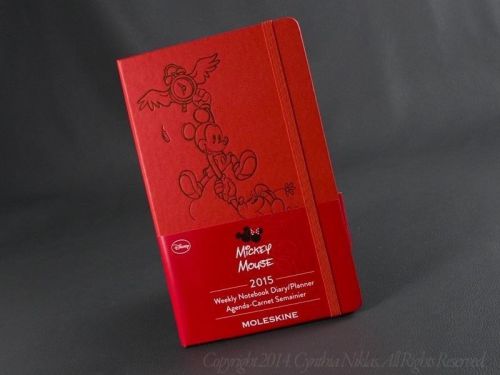 Moleskine 2015 Disney Mickey Minnie Mouse Large Red Weekly Planner 5&#034; x 8 1/4 &#034;