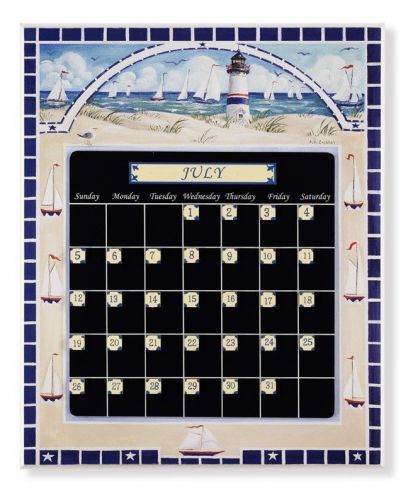 Stupell Industries Lighthouse Magnetic Tile Perpetual Calendar