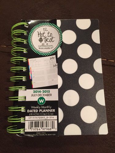 Studio c 2015 mini weekly monthly dated pocket planner calendar- 4.25x6&#034; dots for sale