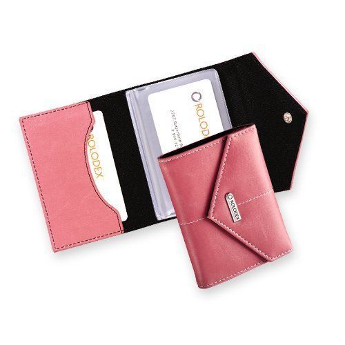 Rolodex Carrying Case For Business Card - Pink - Leather (ROL1734451)
