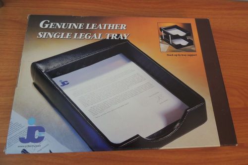 Black Leather Legal Letter Tray (A Great Holiday Gift) - NEW
