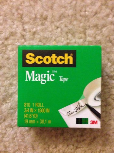 1 Pack OF SCOTCH MAGIC TAPE 810 REFILL 3/4 X 1,500 IN (41.6 YD), Free Shipping