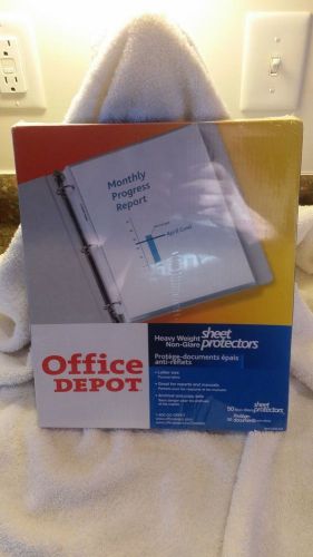 Office Depot Heavy Weight Non-Glare Sheet Protectors - 50 Count