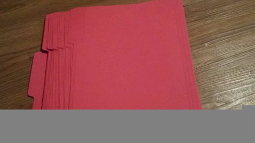 Lot of 20pcs ( File Folders letter size , single ply Red)