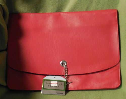 Unison Document Folder Tablet Case Bag - Red Faux Leather