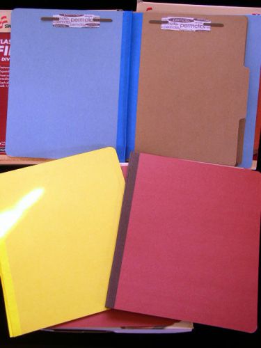 3 color box lot skilcraft classification file folders 6 pt 2 div letter 10 pk bx for sale