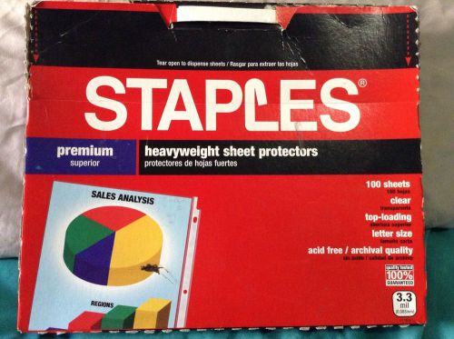 Sheet Protectors Staples Brand Open Box Never Used Partial x40