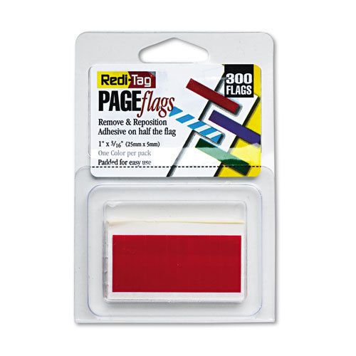 Redi-Tag Removable/Reusable Page Flags, Red, 300/Pack, PK - RTG20022