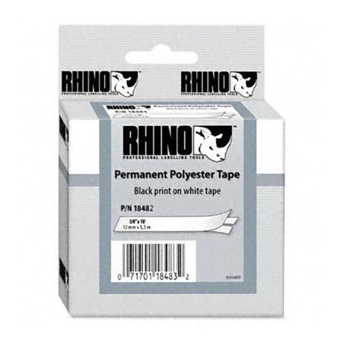 Dymo 18482 3/8&#034; RhinoPRO Permanent Polyester Labels