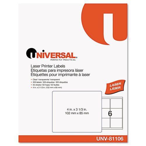 Universal Office Products 81106 Laser Printer Permanent Labels, 3-1/3 X 4,
