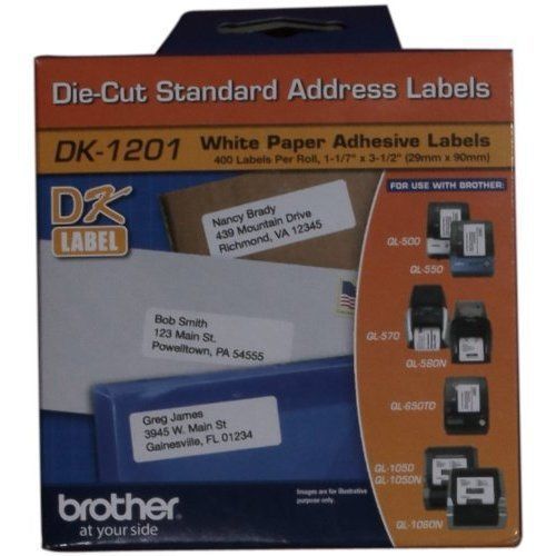 Brother dk-1201 die-cut standard address labels ee490798 very good home office for sale