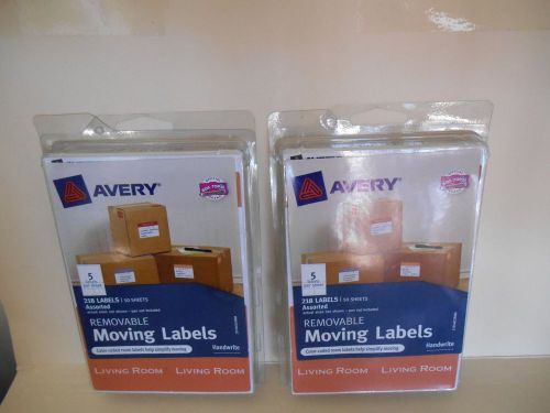 avery removable moving lables 218 lables in each box two boxes at one price