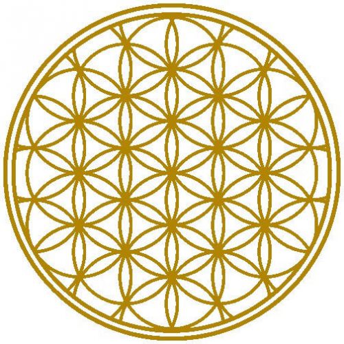 30 Custom Gold Flower of Life Personalized Address Labels