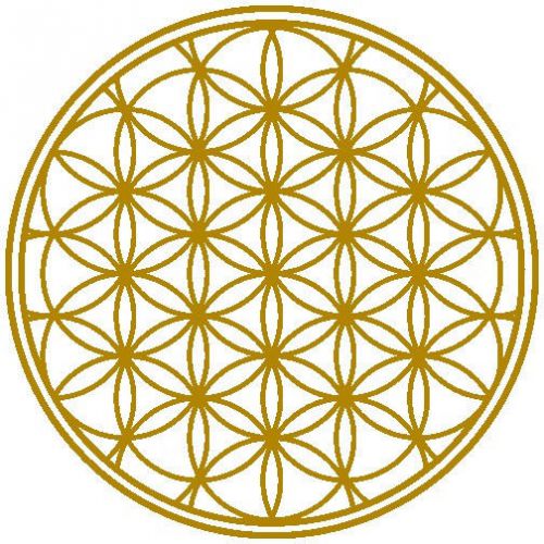 30 Custom Gold Flower of Life Personalized Address Labels