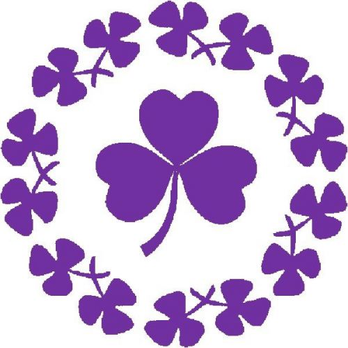 30 Custom Purple Clover Wreath Personalized Address Labels