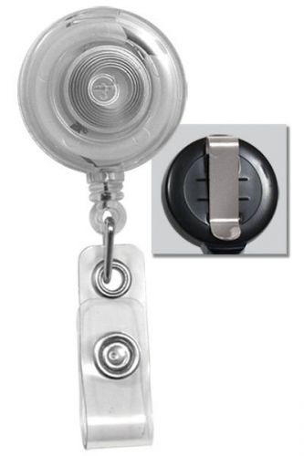 100 id holders badge reels - 16 colors -clear belt clip - usa seller for sale