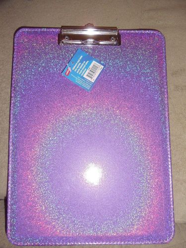 Staples clipboard vinyl letter size purples sparkles for sale