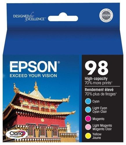 Epson Claria T098920 98 Extra High-capacity Inkjet Cartridge Color Multipack-...