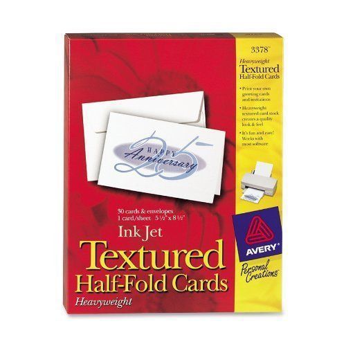 Avery ink jet textured half fold cards