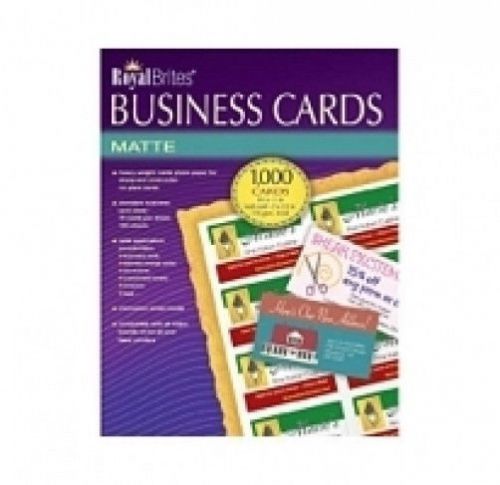 1000 CT ROYAL BRITES BUSINESS CARDS MATTE FINISH CARDS INKJET BOTH SIDES