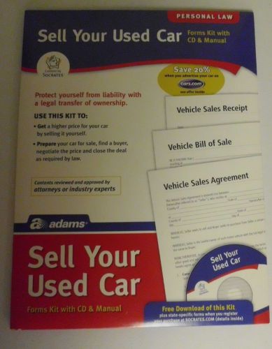 NEW Adams Personal Law Products - Kits &amp; CD&#039;s - ABFPK214 SELL YOUR USED CAR