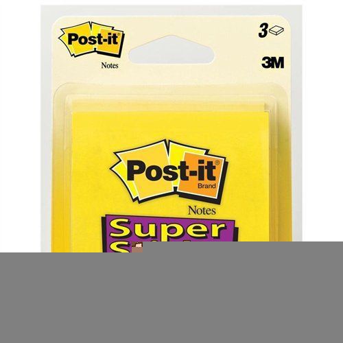 Post-it Super Sticky Note - Self-adhesive - 3&#034; X 3&#034; - Yellow - Paper - (3321ssy)