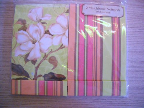 DECORATIVE NOTEPADS 2 SET, FLOWERS AND STRIPES CHEERY!