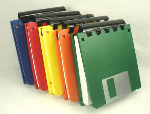 1 Recycled 3.5&#034; 3 1/2&#034; Floppy Disk Notebook Note Pad  RANDOM COLOR