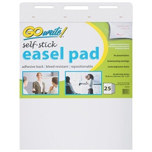 Gowrite! self-stick easel pad - 25 sheet - 1.99 lb - 20&#034; x 23&#034; - 1 each (sp2023) for sale