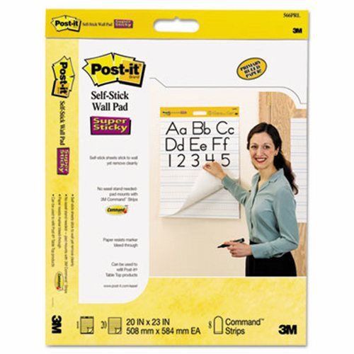 Post-it Self-Stick Ruled Easel Pads, 25 x 30, 20 Sheets/Pad (MMM566PRL)