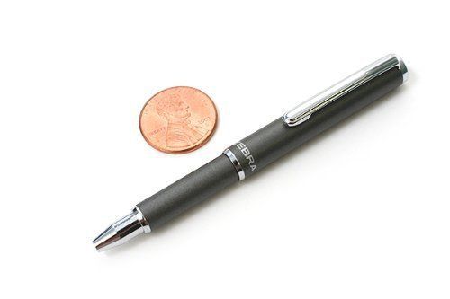 Zebra SL-F1 Mini Ballpoint Pen - 0.7 mm - Grey Body - Black Ink ship from US