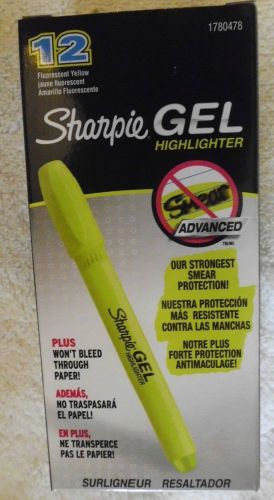 Sharpie (Rubbermaid) Accent Gel Highlighter Fluorescent Yellow 12 Pack 1780478