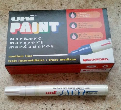 12 uni paint markers px-20 white for sale