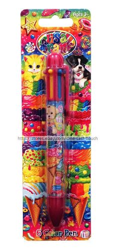 LISA FRANK Multi-Ink Pen 6 INTERCHANGEABLE COLORS Decorative AGES 3+ (Carded)