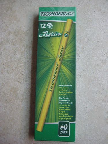 12 Dixon Ticonderoga Laddie No. 2 HB Premium Wood Pencils (12 Pencils) #13040
