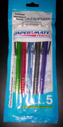 PaperMate Mechanical Pencils #2 0.7mm Refillable~~PACK OF 5
